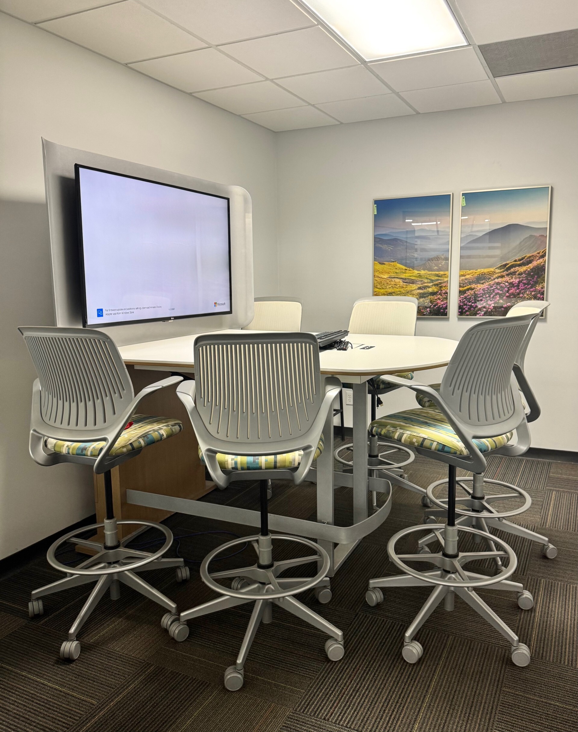 Conference room furniture in St. Louis showroom