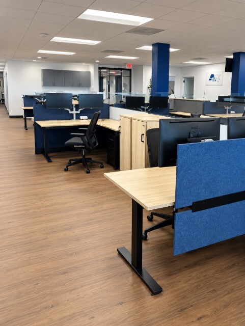 Open workstation area in the Gonzalez Companies Brentwood office