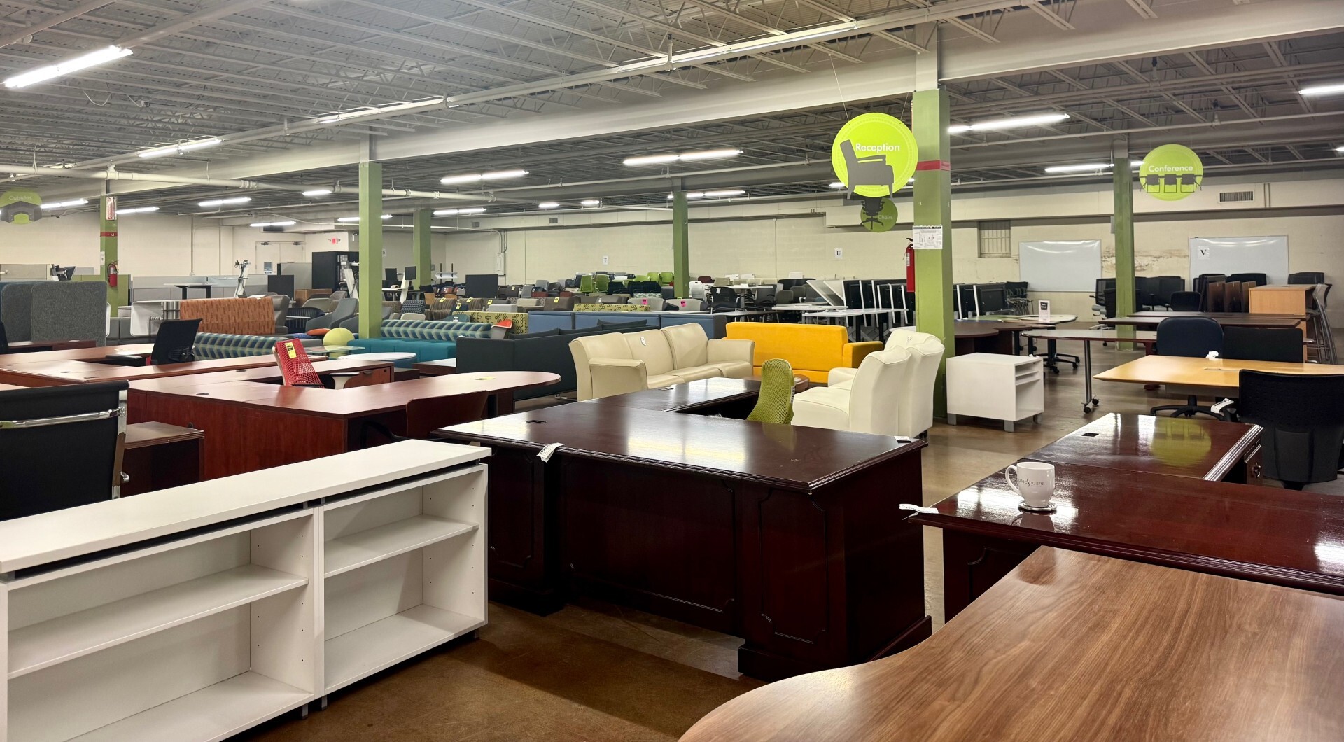 Used office furniture in St. Louis with in-stock desks, seating, and workspace solutions