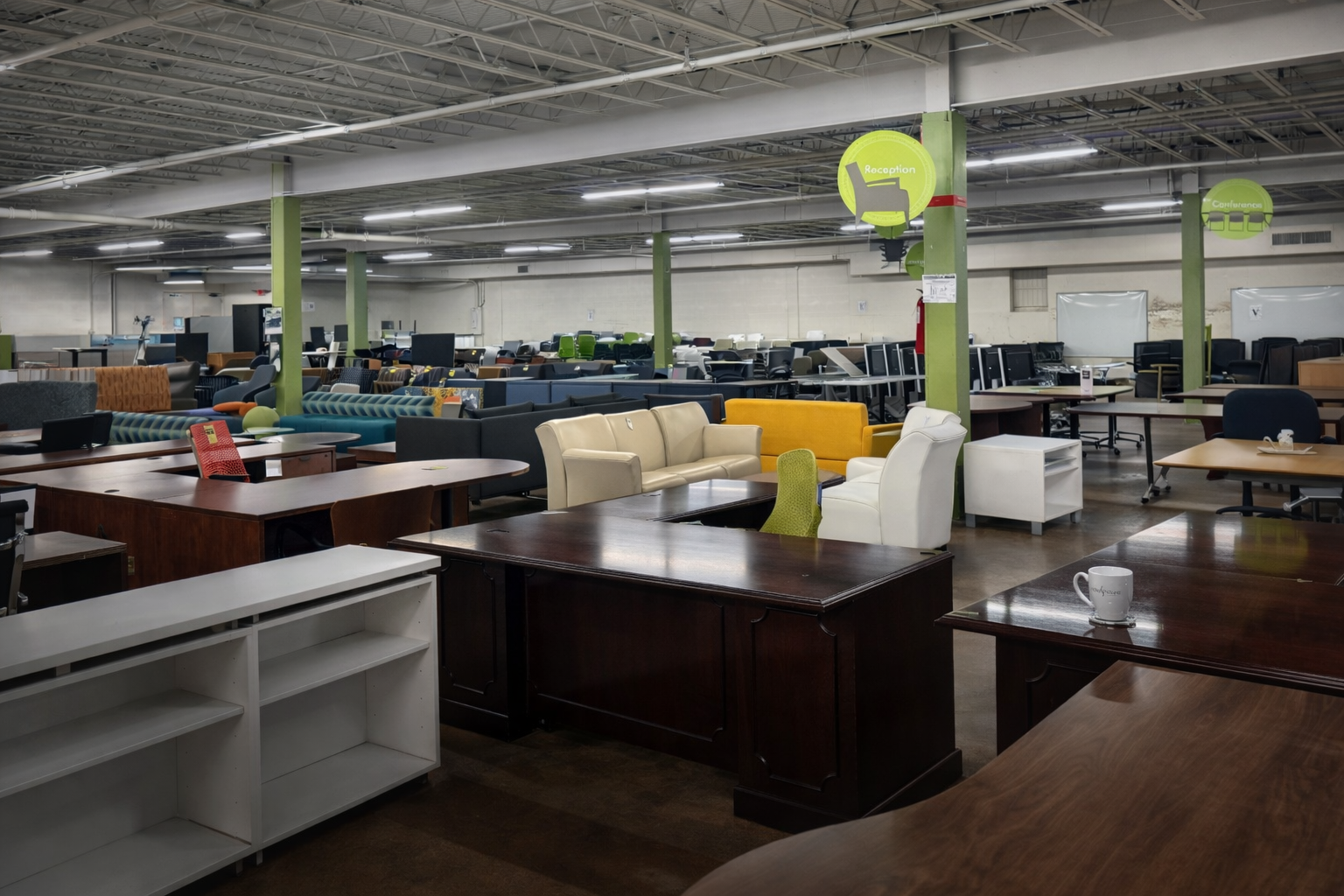 Used office furniture showroom in St. Louis with in-stock inventory