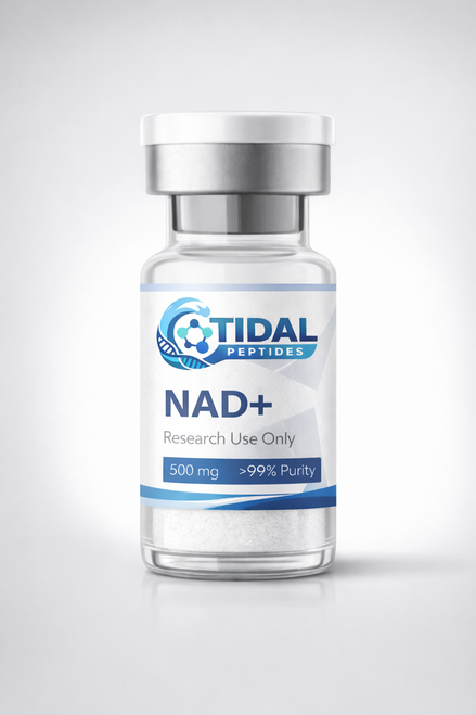 NAD⁺ research compound vial labeled for laboratory research use