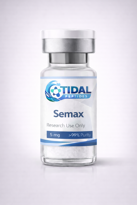Semax research peptide vial labeled for laboratory research use