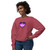 GirlieGirl  Purple  Heart  Lightweight  Crewneck  Sweatshirt