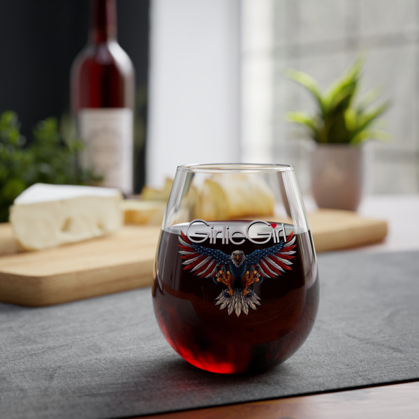 GirlieGirl  American  Eagle  Stemless  Wine  Glass