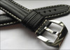 24mm RIOS1931 Black Carbon Fiber Style Watch Strap with White Stitch for Panerai | Panatime.com