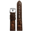 24mm Brown "OutBack" Genuine Crocodile Hornback Watch Strap |  Panatime.com