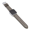 Grey Tanned Leather Watch Band for Apple Watch | Black Stitching