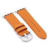 Orange French | Leather Watch Band with Match Stitching for Apple Watch