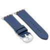 Navy French | Leather Watch Band with Match Stitching for Apple Watch