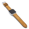 Oxford | Honey Vintage Leather Watch Band with Black Stitching for Apple Watch