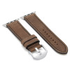Oxford | Mocha Vintage Leather Watch Band with Black Stitching for Apple Watch