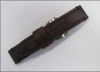 Dark Brown  Vintage Tobacco Genuine Leather Watch Strap with Black Stitching | Panatime.com