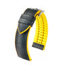 Black Hirsch Andy - Hirsch Performance Series Watch Strap with Yellow Backing and Siding | Panatime.com