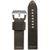 Brown Genuine Vintage Leather "Desperado" Watch Strap with White Stitching | Panatime.com