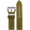 Honey Genuine Vintage Leather "Corporal" Watch Strap with White Stitching | Panatime.com