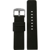 Black Waterproof PU Ballistic Watch Strap with Black Stitching  | Panatime.com