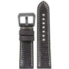 RIOS1931 Stone Grey Matte Genuine Lizard, Premium Cut Watch Strap with White Stitching | Panatime.com