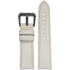 RIOS1931 White Matte Genuine Lizard, Premium Cut Watch Strap with Match Stitching | Panatime.com