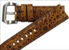 RIOS1931 Limited Edition Golden Genuine Toad Watch Strap with Match Stitching | Panatime.com