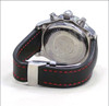 Black "KVLR" Style Waterproof Synthetic Watch Strap with Red Stitching for Breitling Deploy | Panatime.com