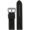 Black Mustang 2 Genuine Leather Watch Strap with Black Hand Stitching  | Panatime.com