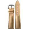 Beige Genuine Vintage Leather Watch Strap with White Stitching for Breitling | Panatime.com