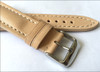 Beige Genuine Vintage Leather Watch Strap with White Stitching for Breitling | Panatime.com