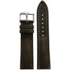 Mocha Genuine Vintage Leather Watch Strap with White Stitching for Breitling | Panatime.com