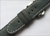 Boulder Grey Padded Vintage Leather Watch Strap with White Stitching | Panatime.com