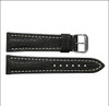 Black Genuine Shark Watch Strap with White Stitching for Breitling | Panatime.com