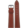 Cognac Genuine Soft Calf Leather Watch Strap with White Stitching for Breitling | Panatime.com