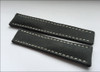 Rough Grey Genuine Leather Watch Strap with White Stitching for Breitling Deploy | Panatime.com