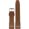 Golden Brown Calf Leather Pilot Style Watch Strap with White Stitching for IWC | Panatime.com