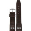 Dark Brown Embossed Leather "Gator" Pilot Style Watch Strap with Match Stitching for IWC | Panatime.com