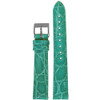 Turquoise Genuine Crocodile, Handmade Watch Strap with Match Stitching (for Michele) | Panatime.com
