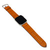 Cognac RIOS1931 Hollywood | Embossed Leather Watch Band with Black Minimal Stitching | For Apple Watches