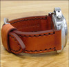 Vintage Leather Watch Band | Bronco |  Chestnut | Dark Brown Stitching | Panatime.com