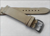 Vintage Leather Watch Strap | White Stitching | Beige | Panatime.com