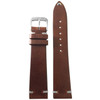 Vintage Leather Watch Strap | White Stitching | Classic Brown | Panatime.com