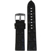 Genuine Hornback Alligator Watch Strap | Black | Match Stitching