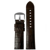 Louisiana Alligator Watch Strap | Match Stitching | Dark Brown | Panatime.com