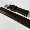 Louisiana Alligator Watch Strap | Match Stitching | Dark Brown | Panatime.com