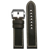 Shell Cordovan Leather Watch Band | Mocha | White Stitch | Panatime.com