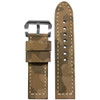 Camo Leather Watch Band | Desert | Flat | White Stitch | Panatime.com