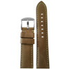 Distressed Vintage Soft Calf Leather Watch Band | Sand | Padded | White Stitch| Panatime.com