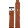 Vintage Vitello Grain Watch Band | Brown | White Stitch | Panatime.com