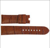 Embossed Leather Gator Watch Band | Chestnut | Match Stitch | for Panerai Deploy | Panatime.com