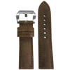Vintage Leather Watch Band | Rough Brown | Padded | Match Stitch | For Panerai | Panatime.com