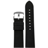 Soft Calf Leather Watch Band | Black Suede | Padded | Match Stitch (26mmx24mm)