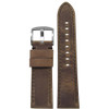 Soft Calf Leather Watch Band | Distressed Brown | Padded | Black Stitch (26mmx24mm)